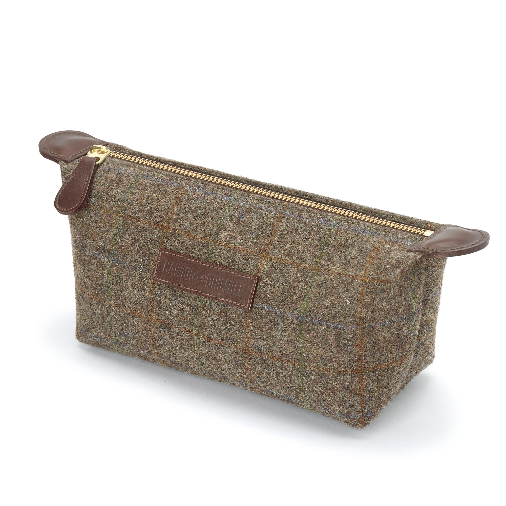 Brown Wool Wash Bag