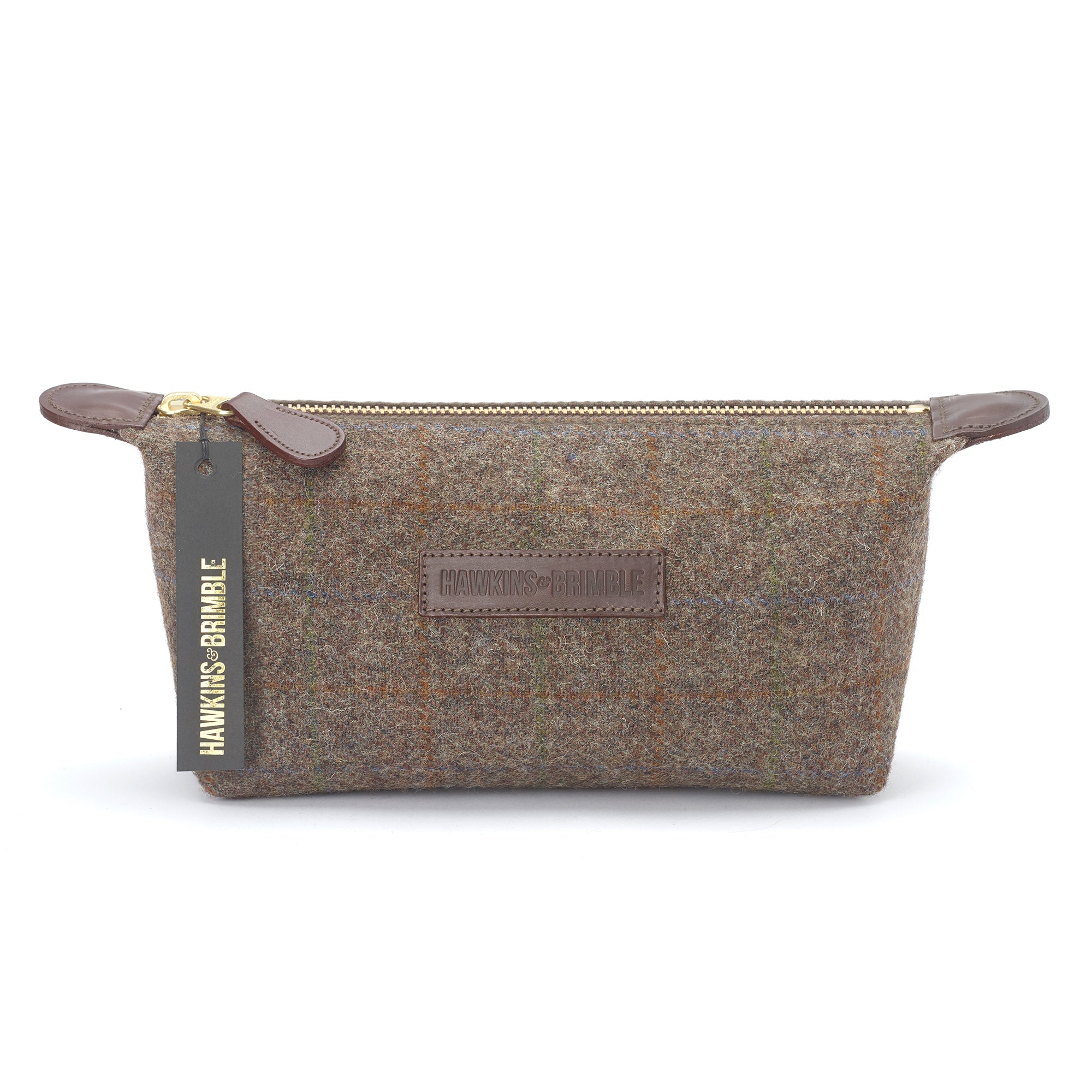 Brown Wool Wash Bag