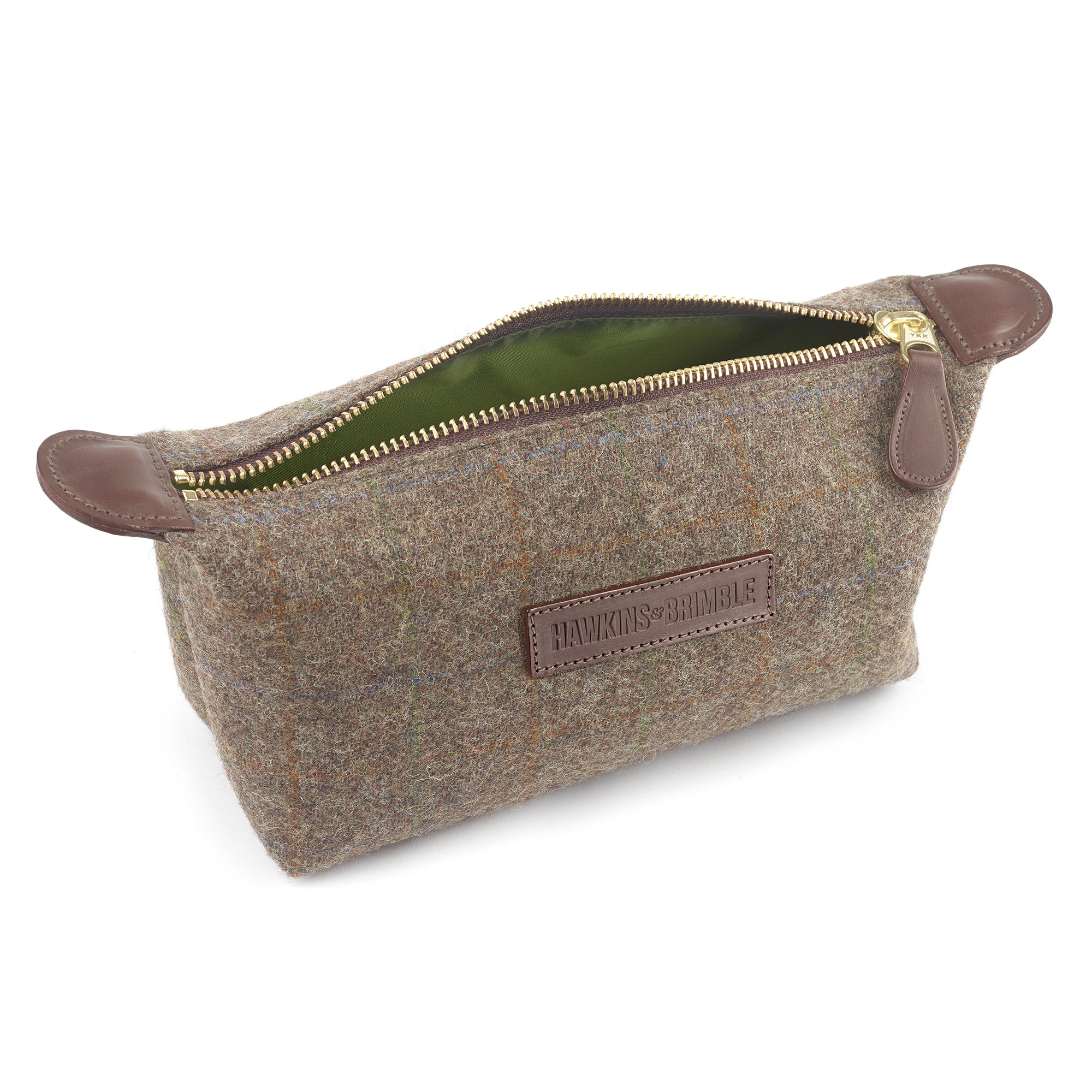Brown Wool Wash Bag