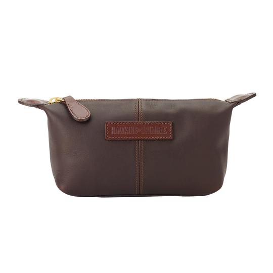 Brown Saddle Leather Wash Bag