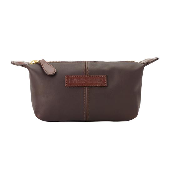 Brown Saddle Leather Wash Bag