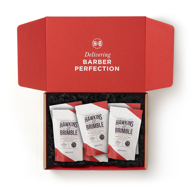Hair & Body 100% Recyclable Pouches (2X Revitalising Shampoo Recyclable Pouch 300ml + 2X Nourishing Conditioner Recyclable Pouch 300ml + 2X Energising Body wash Recyclable Pouch 300ml)