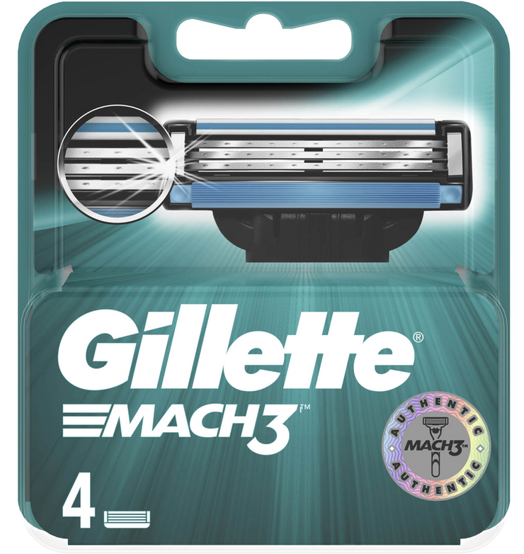Wood Razor and Gillette Mach3 4x Razor Blade Refill Bundle