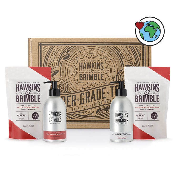 Eco Hair Duo (Revitalising Shampoo + Nourishing Conditioner + 2 Pouches)