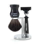 Luxury Chrome Razor + Brush Stand